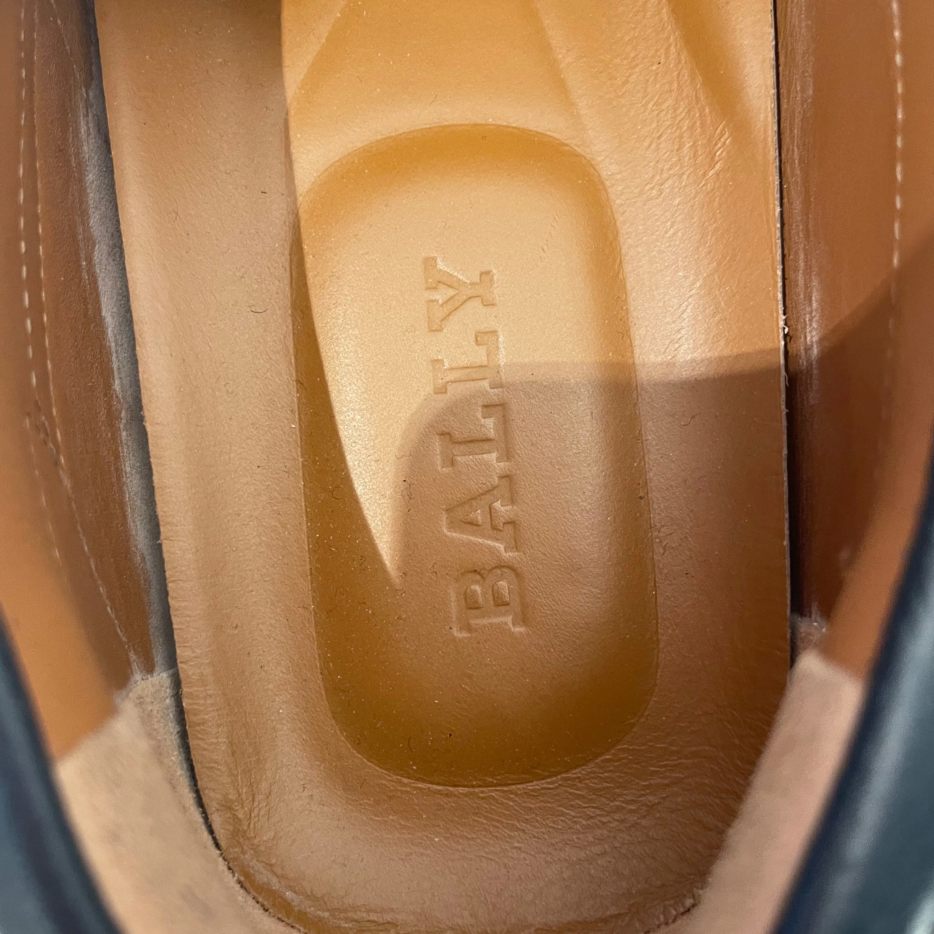 BALLY/Loafers/US 10/Stripe/Leather/NVY/bovin driver loafer
