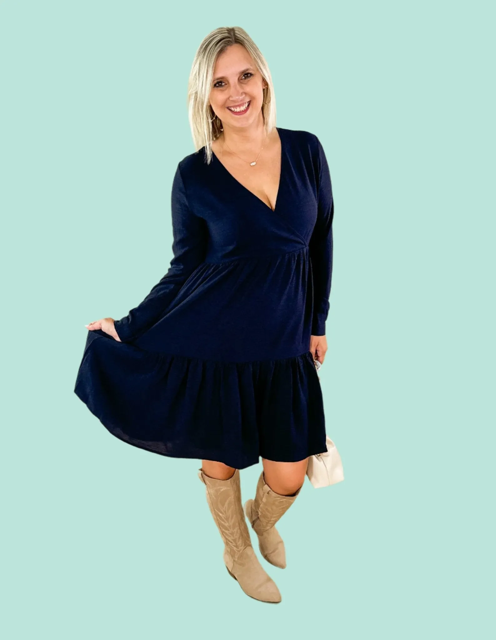 Canne Navy Mini Dress