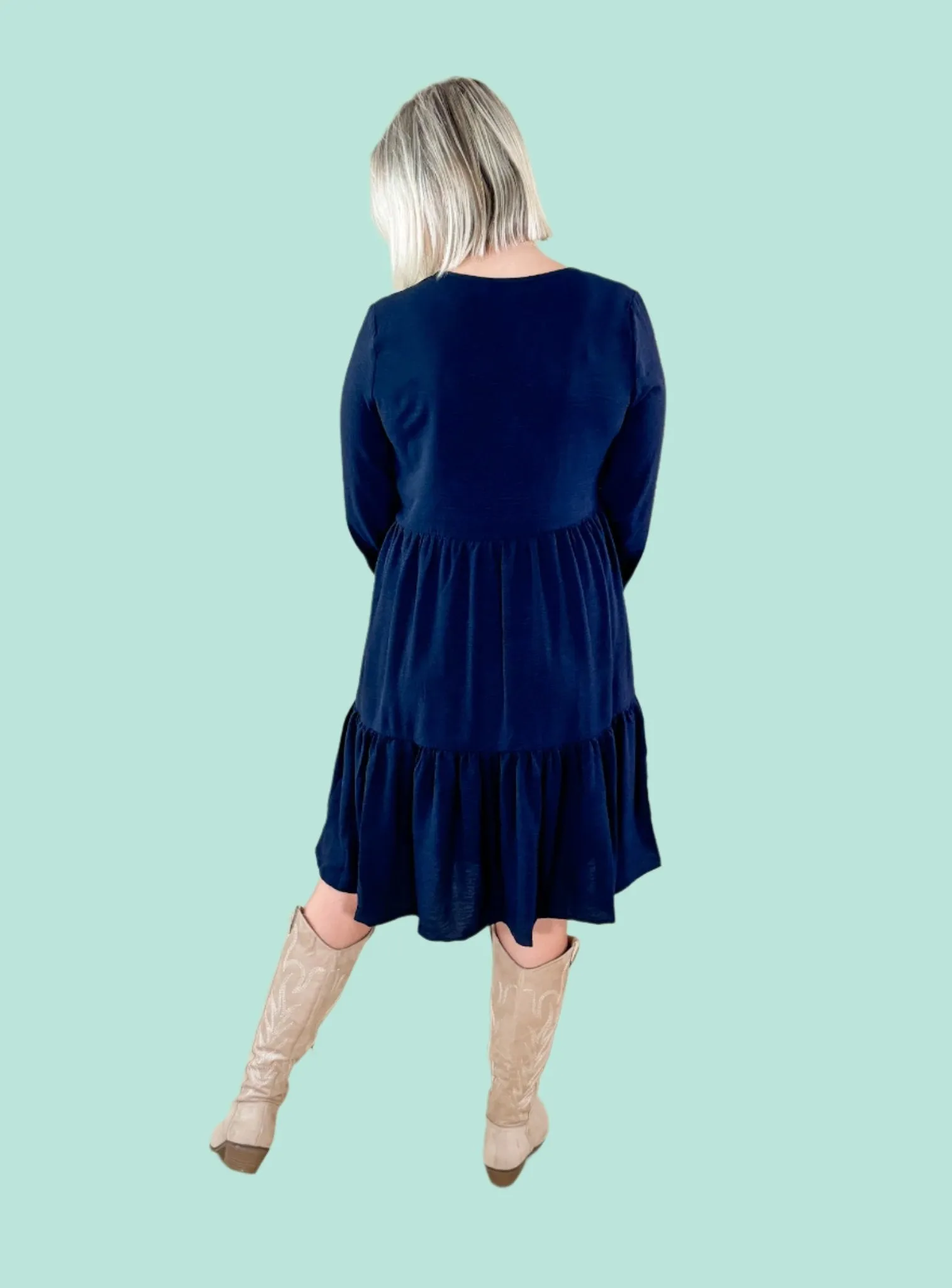 Canne Navy Mini Dress