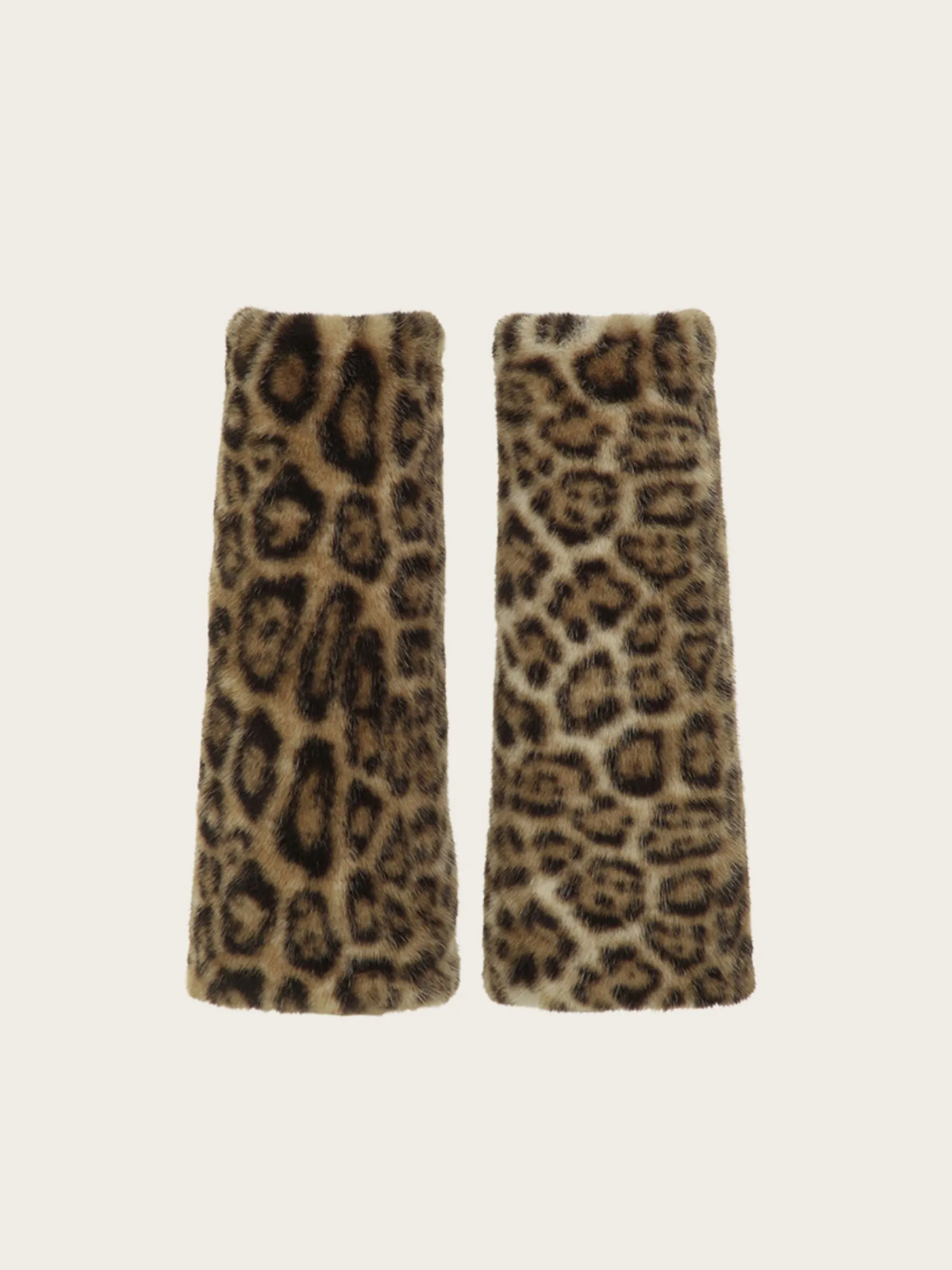 Carly Faux Fur Leopard Leg Warmers