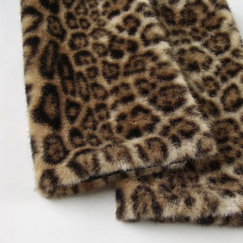 Carly Faux Fur Leopard Leg Warmers