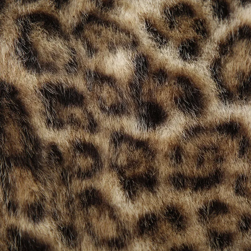 Carly Faux Fur Leopard Leg Warmers