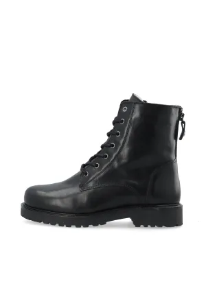 CASAYA LACE UP BOOT - Black