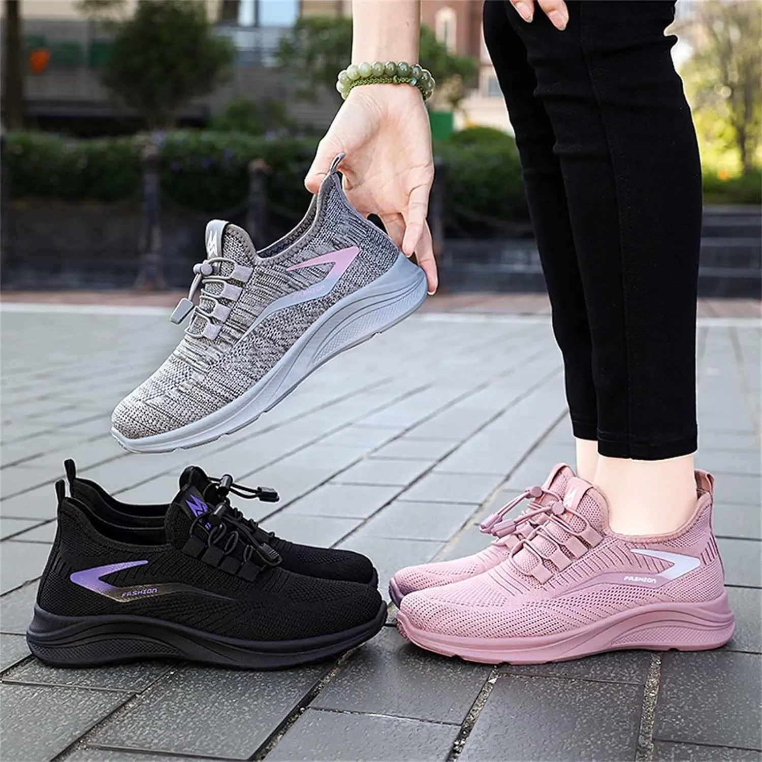 Cathalem Pink Solid Running Slip On Sneakers Slip Ins Shoes Mens Hands Free Orthopedic Walking Shoes for Men
