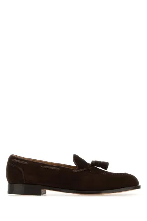 Chocolate suede Belgravia loafers