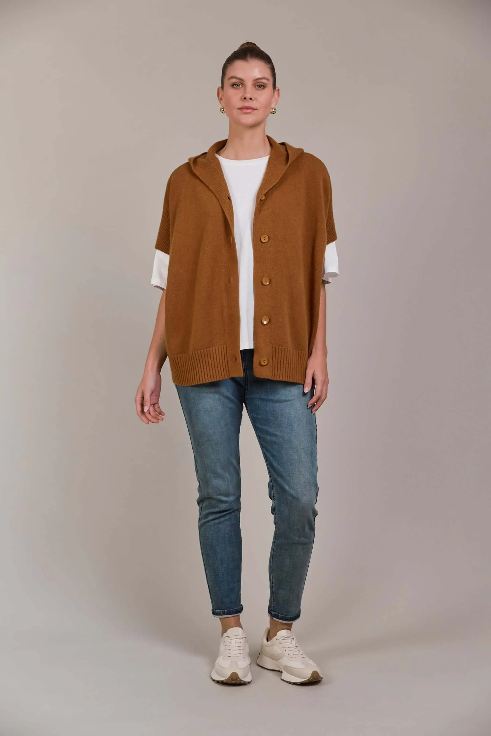 Eb & Ive Estel Hood Knit in Hazel