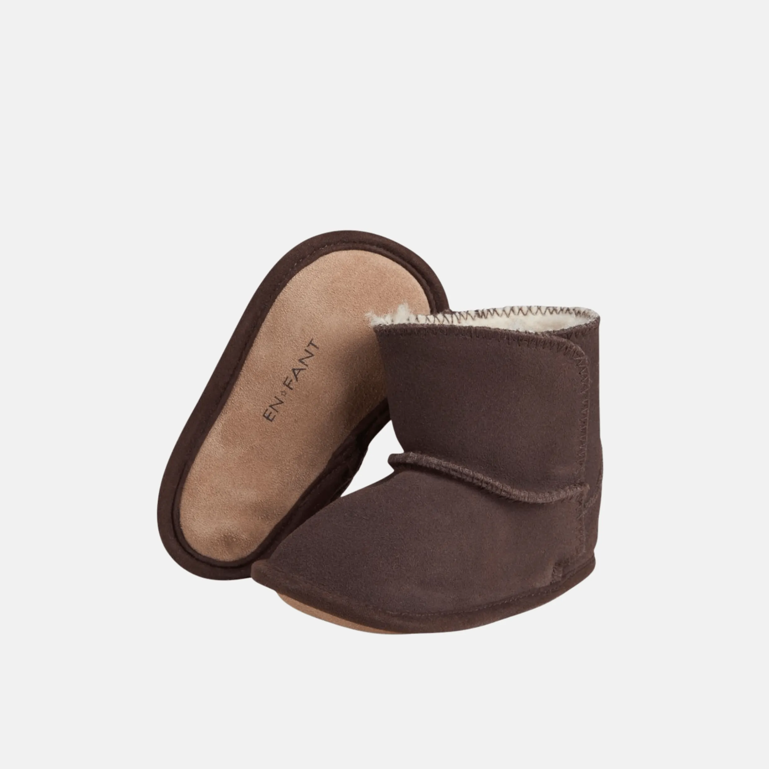 En-Fant Leather Suede Boots - Coffee Bean