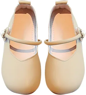 Girl Mary Jane Shoes Square Toe Ballet Flat for Girls Toddler Wedding Shoes Flower Slip On Flat for Party School