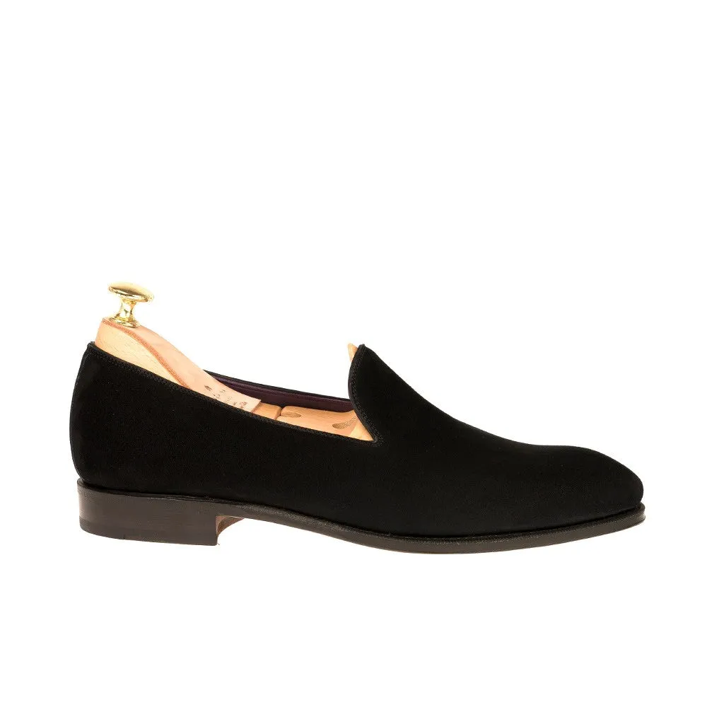 Height Increasing Black Suede Corbett Loafers