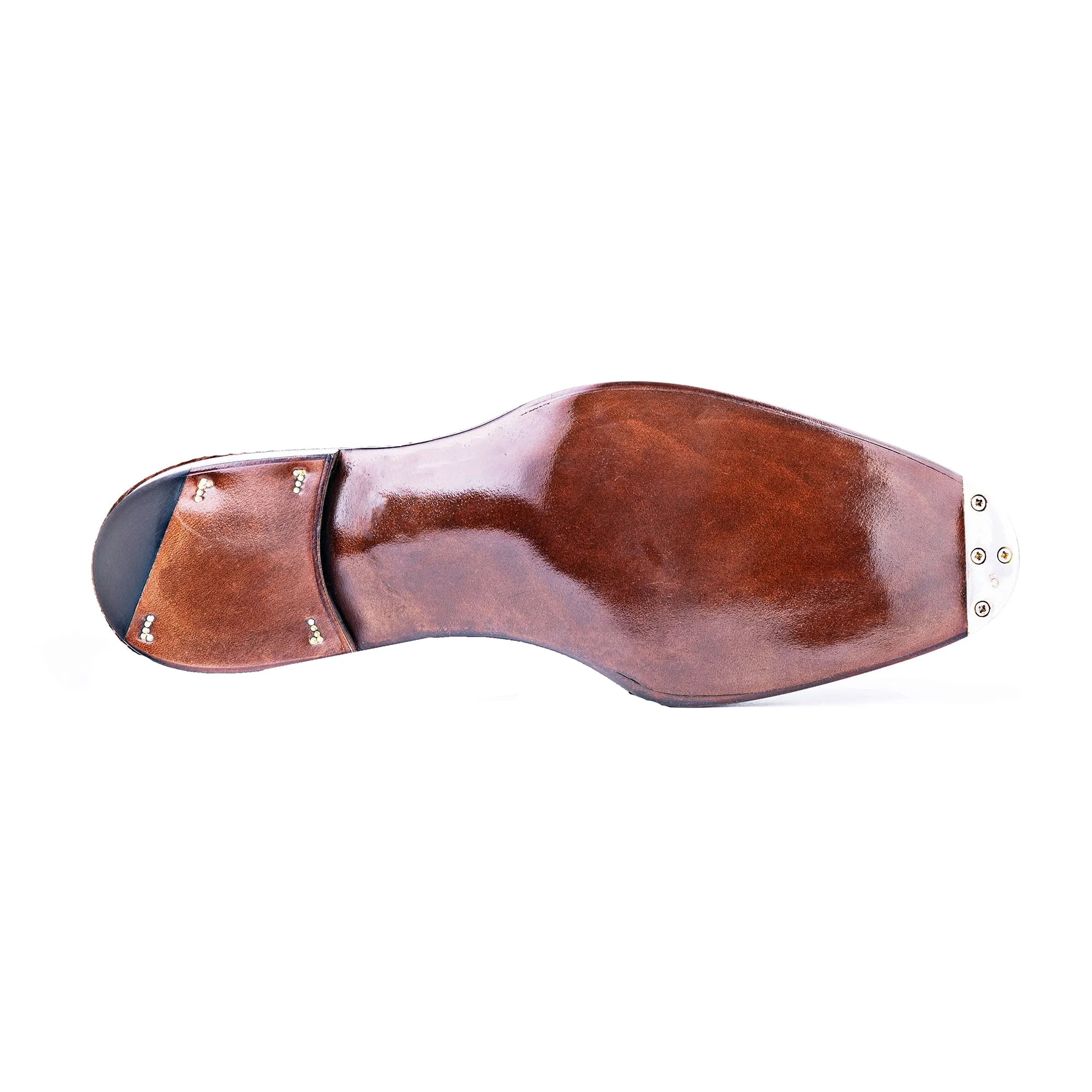 Height Increasing Goodyear Welted Sardoal Brown Suede Derby Loafer With Violin Leather Sole