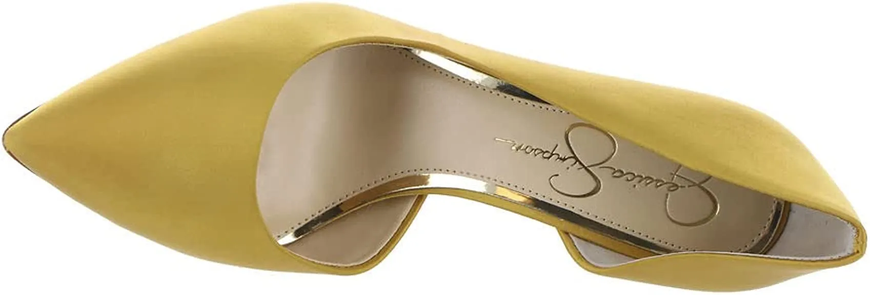 Jessica Simpson Prizma Satin Brass Pointed Toe Slip On Stiletto Fashion Pumps
