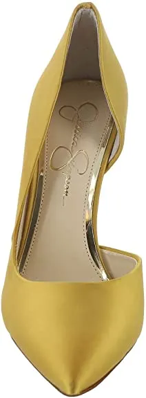 Jessica Simpson Prizma Satin Brass Pointed Toe Slip On Stiletto Fashion Pumps