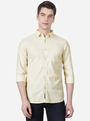 Mellow Yellow Striped Slim Fit Semi Casual Shirt | JadeBlue