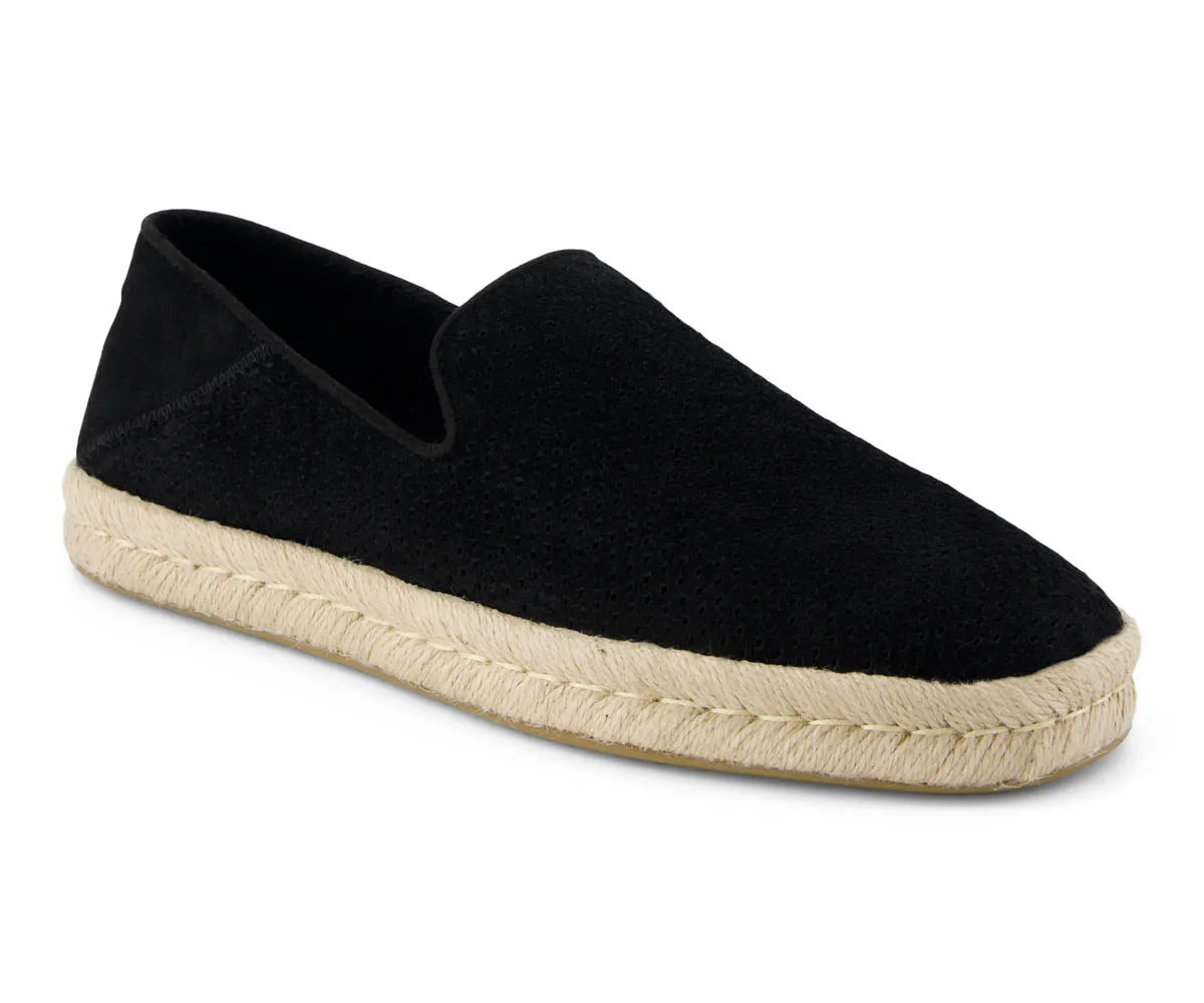M's Santiago Diamond Perforated Suede - Black