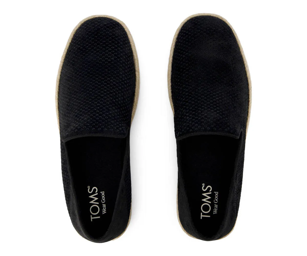 M's Santiago Diamond Perforated Suede - Black