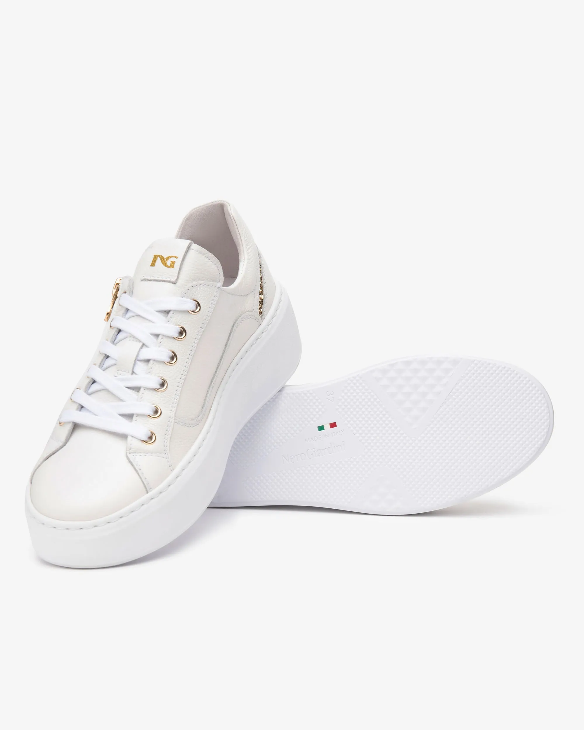 NeroGiardini White Platform E513081D70|Trainer