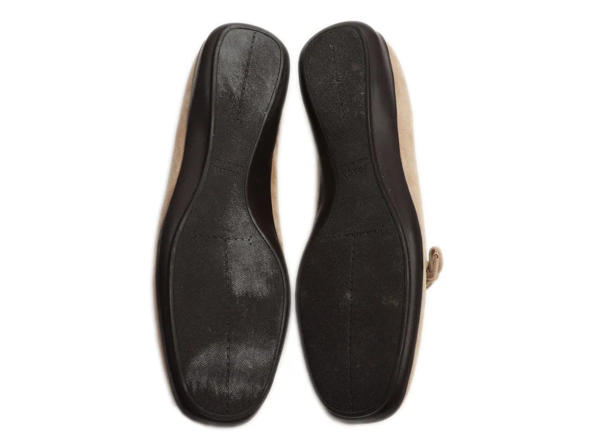 Prada Beige Suede Moccasin Loafers