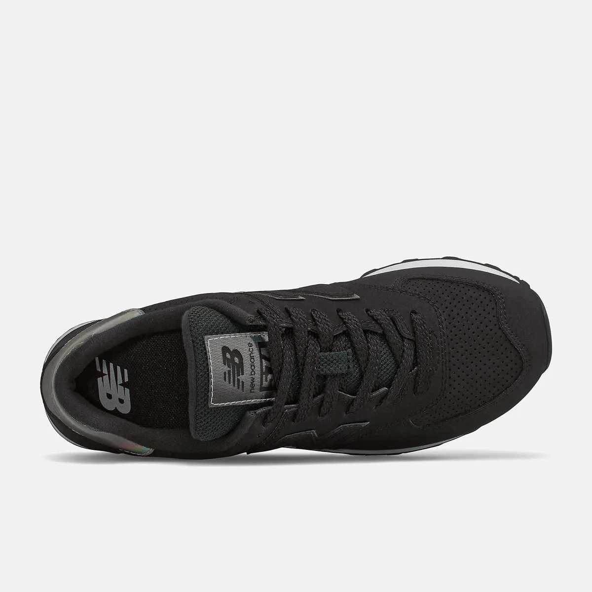 Scarpe Donna NEW BALANCE Sneakers 574 in Pelle Traforata colore Nero