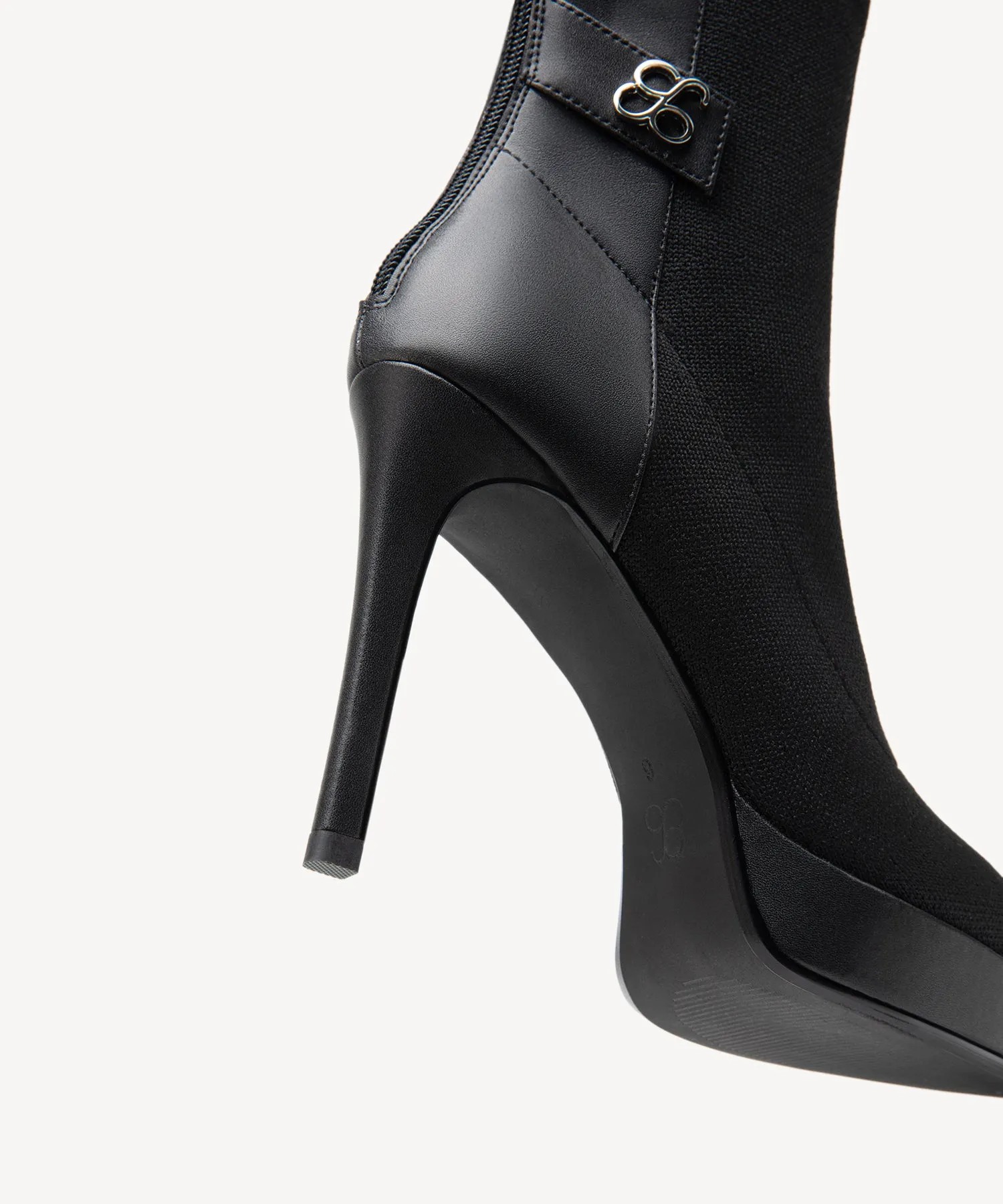 Sexy Pointed Toe Soles Ankle Boots Velvet Black