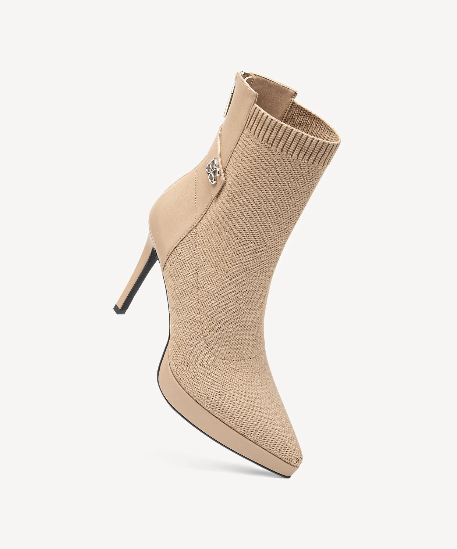 Sexy Pointed Toe Soles Ankle Boots Velvet Black