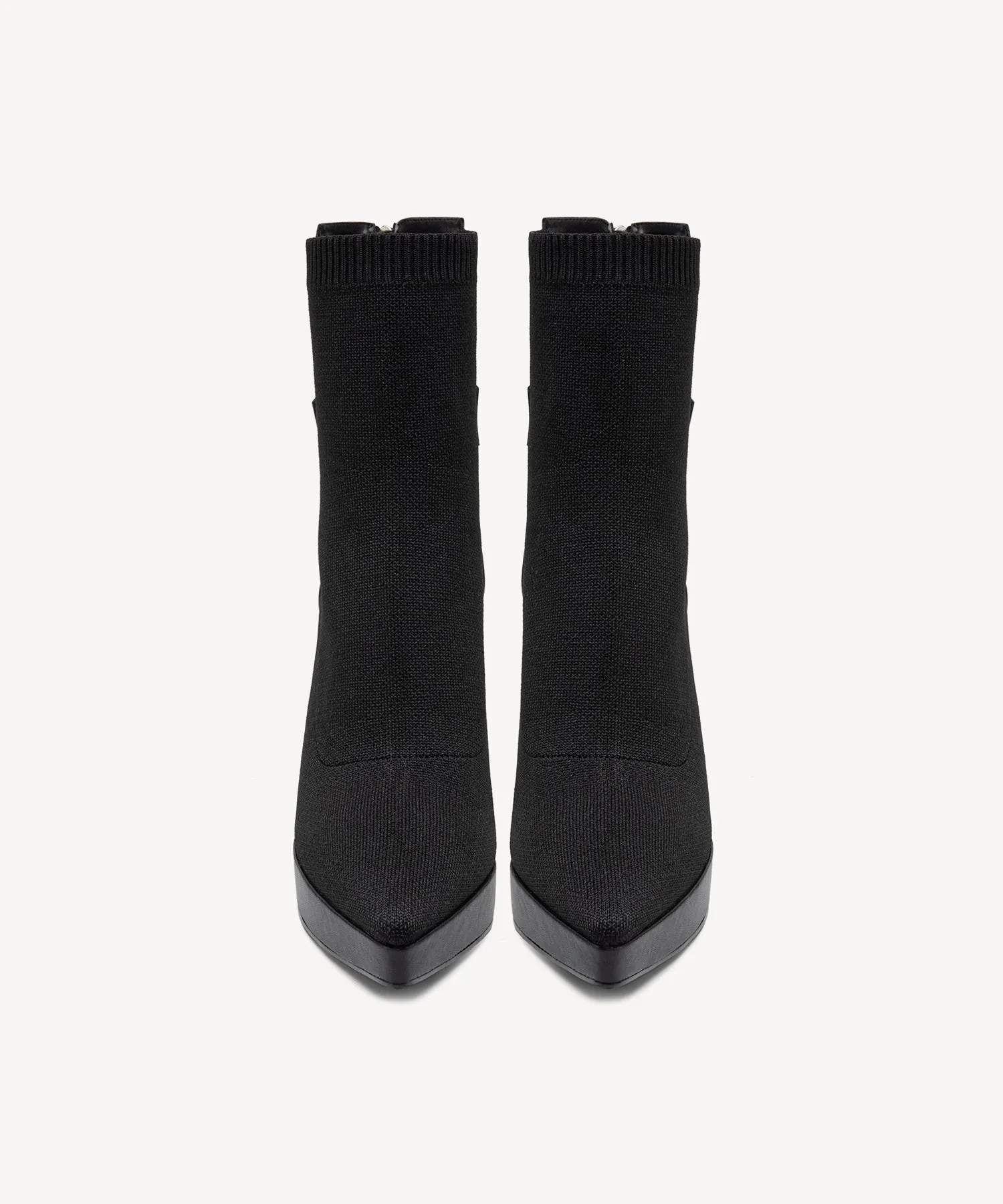 Sexy Pointed Toe Soles Ankle Boots Velvet Black