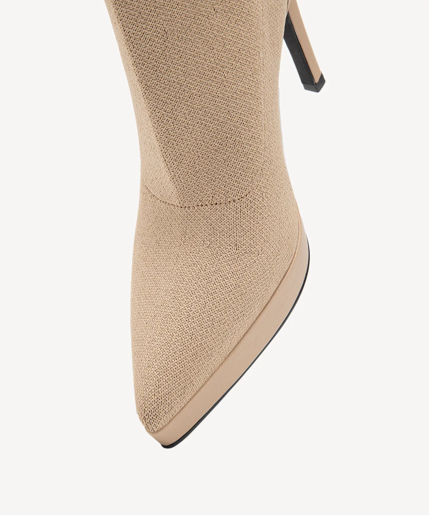Sexy Pointed Toe Soles Ankle Boots Velvet Black