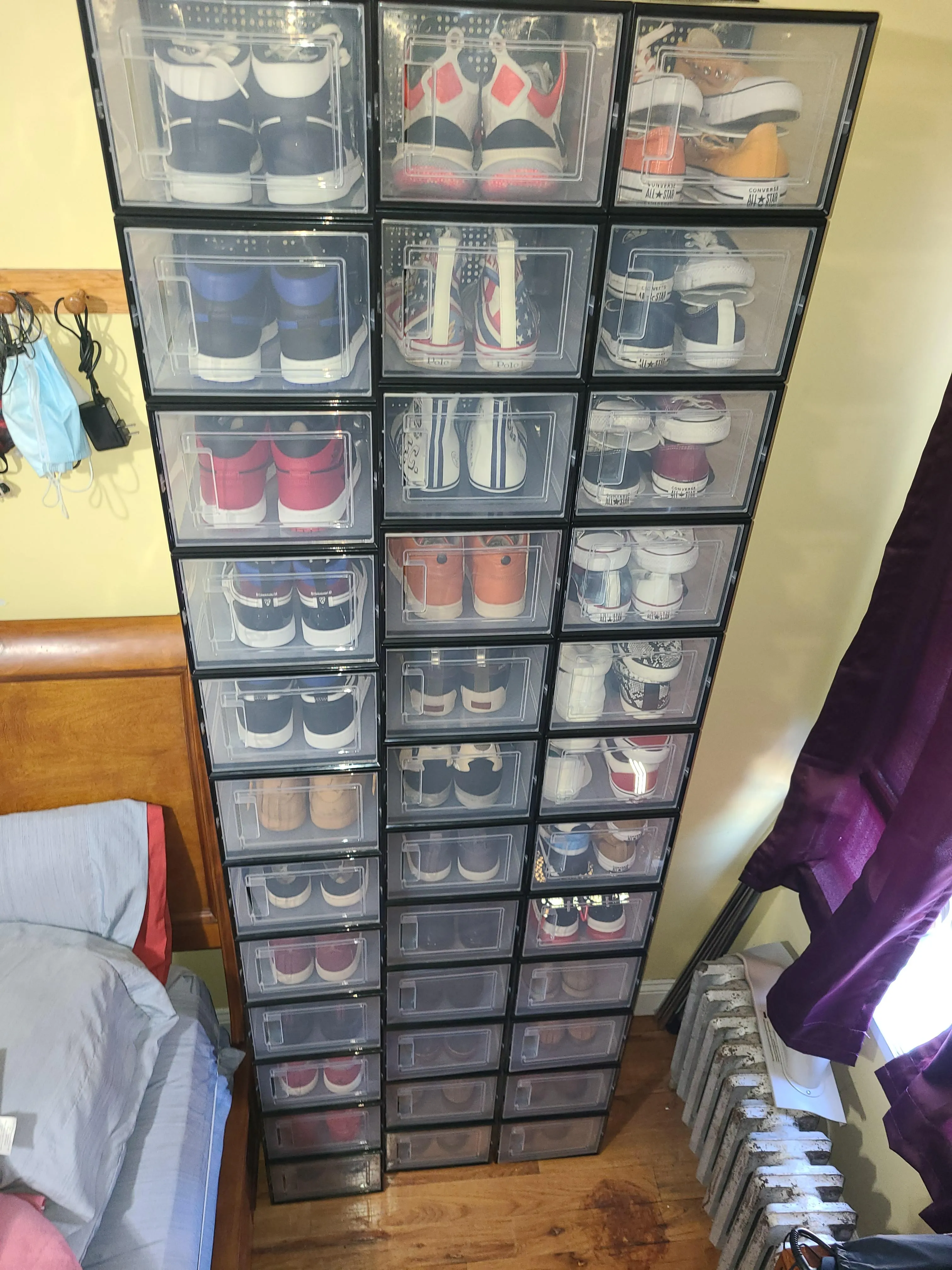 Shoe Boxes, Pack of 18 Stackable Shoe Storage Organizers, Foldable and Versatile for Sneakers