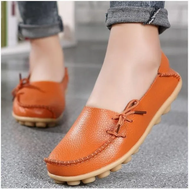 Women Flats Soft Genuine Leather Shoes Women Moccasins Shallow Casual Shoes