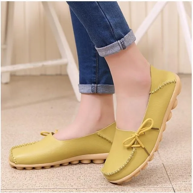 Women Flats Soft Genuine Leather Shoes Women Moccasins Shallow Casual Shoes