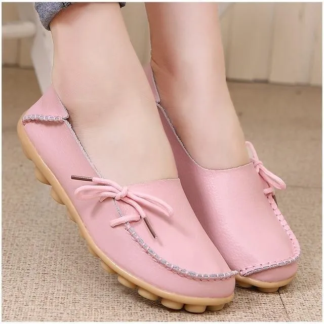 Women Flats Soft Genuine Leather Shoes Women Moccasins Shallow Casual Shoes